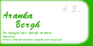 aranka bergh business card